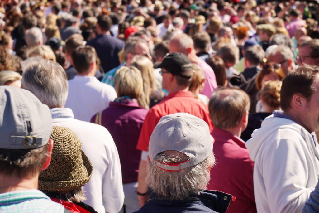 Lead generation strategists in a crowd of people